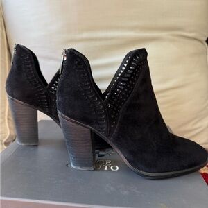 Vince Camuto Black Suede Ankle Booties